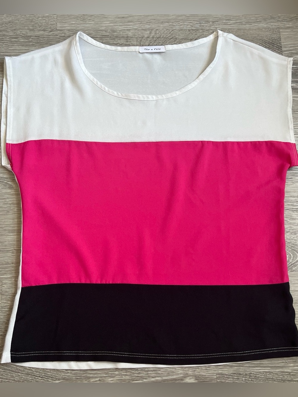 Tea n Rose Y2K Colourblock Blouse, Size S